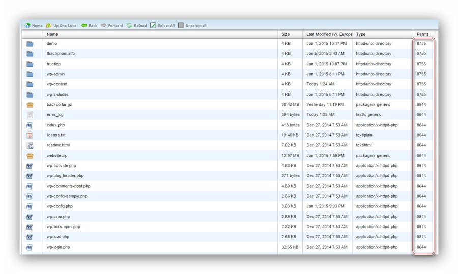 cpanel-chmod