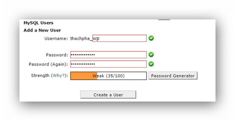 Cách tạo database trên host dùng cPanel