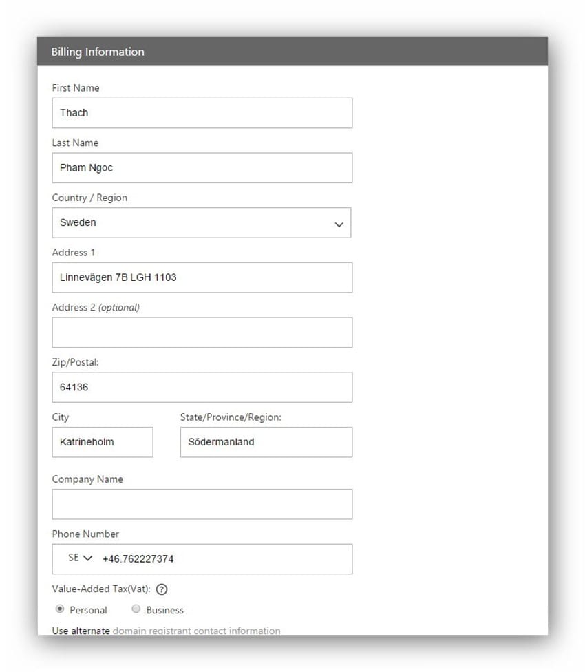 godaddy-billing-infomation