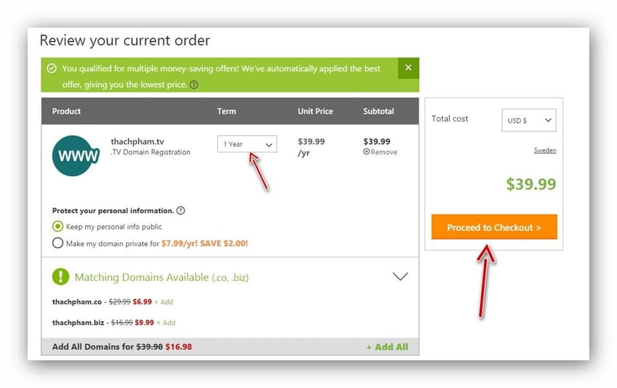 godaddy-process-to-checkout