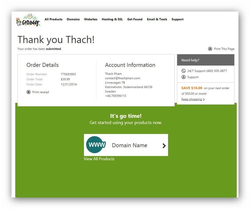 godaddy-thankyou