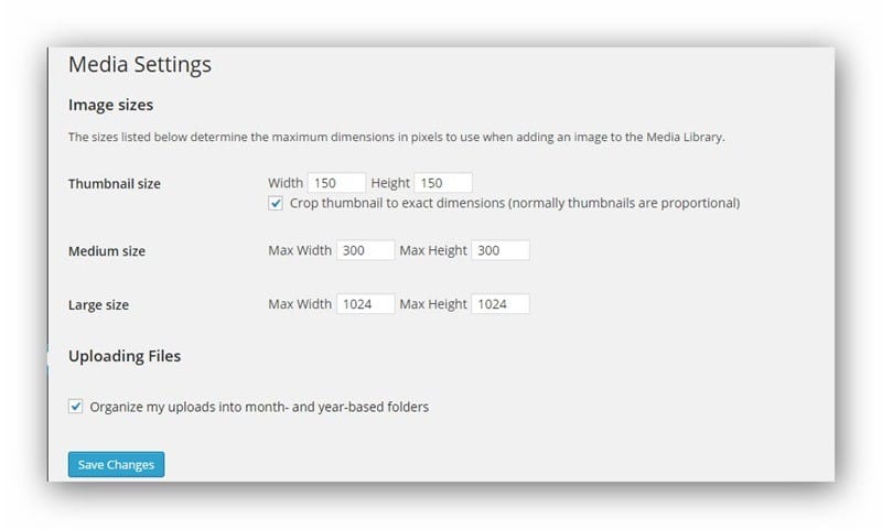 media-settings-wordpress