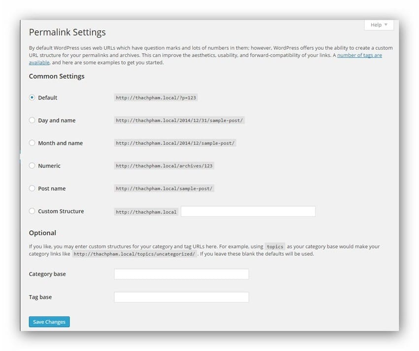 settings-permalink-wordpress