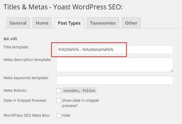 Thiết lập SEO by Yoast linh hoạt hơn với biến dữ liệu