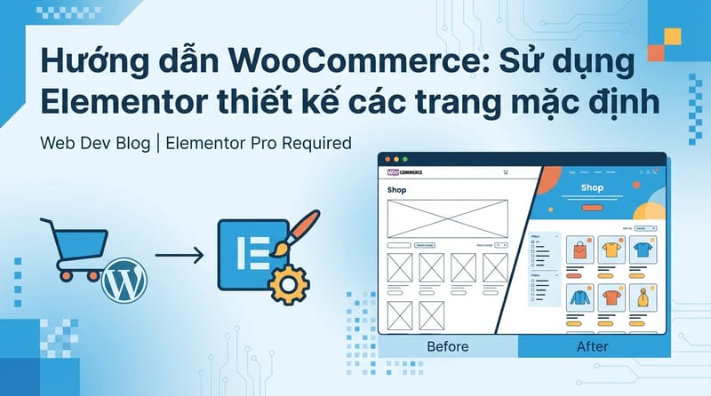 Hướng dẫn WooCommerce: Sử dụng Elementor thiết kế các trang mặc định