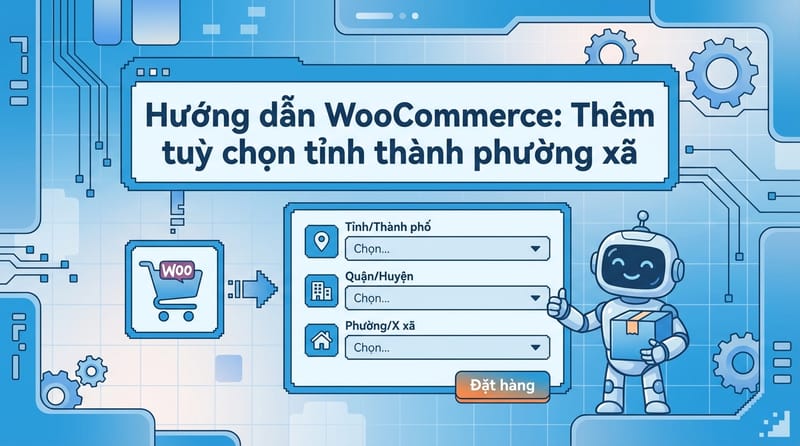 Hướng dẫn WooCommerce: Thêm tuỳ chọn tỉnh thành phường xã