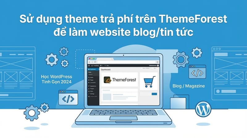 Sử dụng theme trả phí trên ThemeForest để làm website blog/tin tức