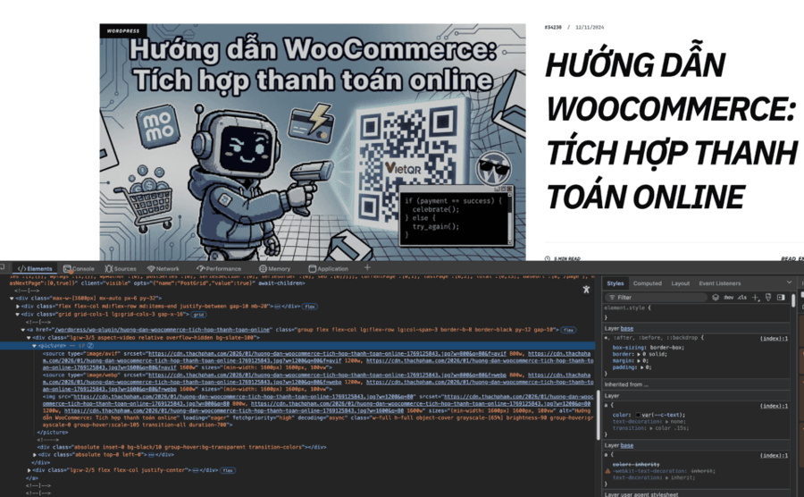 Thachpham.com load ảnh từ CDN của CloudFlare R2 với tối ưu tự động từ CloudFlare Transformations